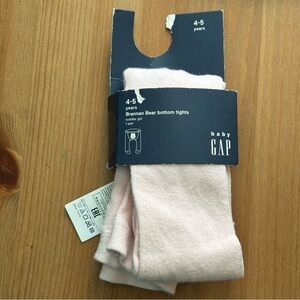 NWT Gap Light Pink Brannan Bear Bottom Tights Toddler Girl 4-5Y, 75% Cotton